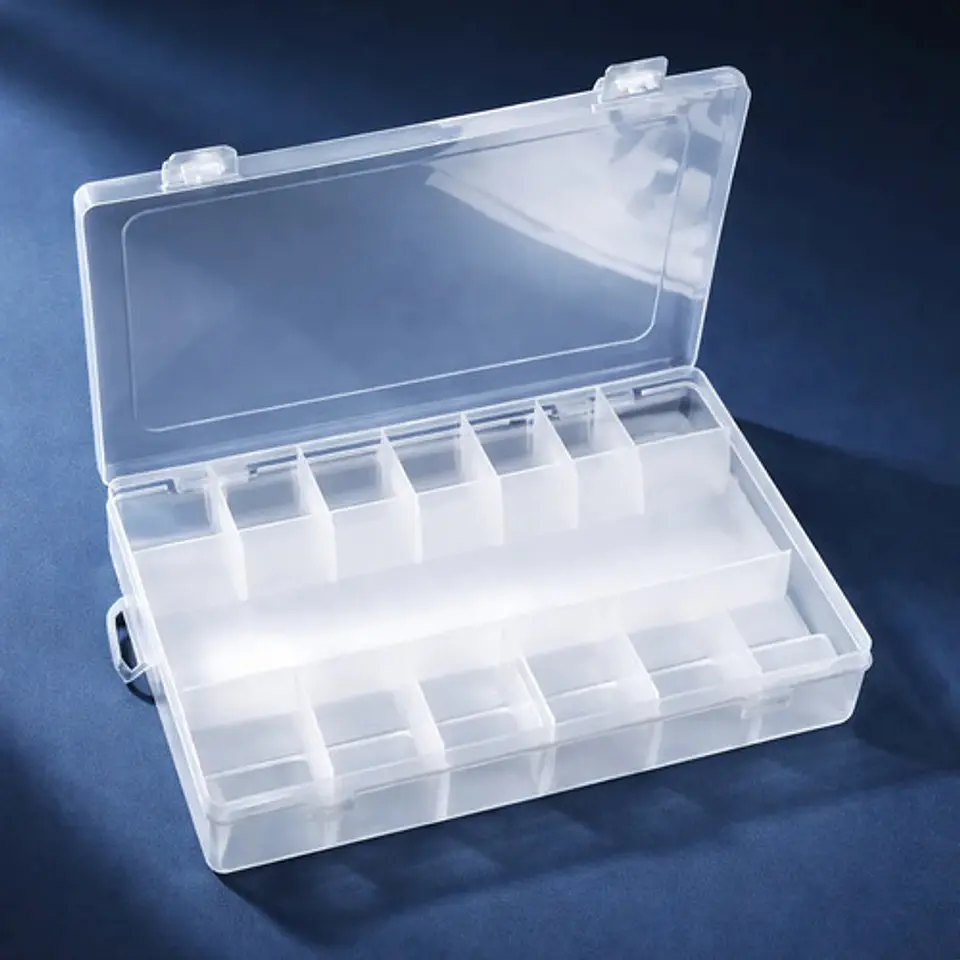 Caja Organizadora Multiusos Compartimentos Botones Tuercas Transparente 4