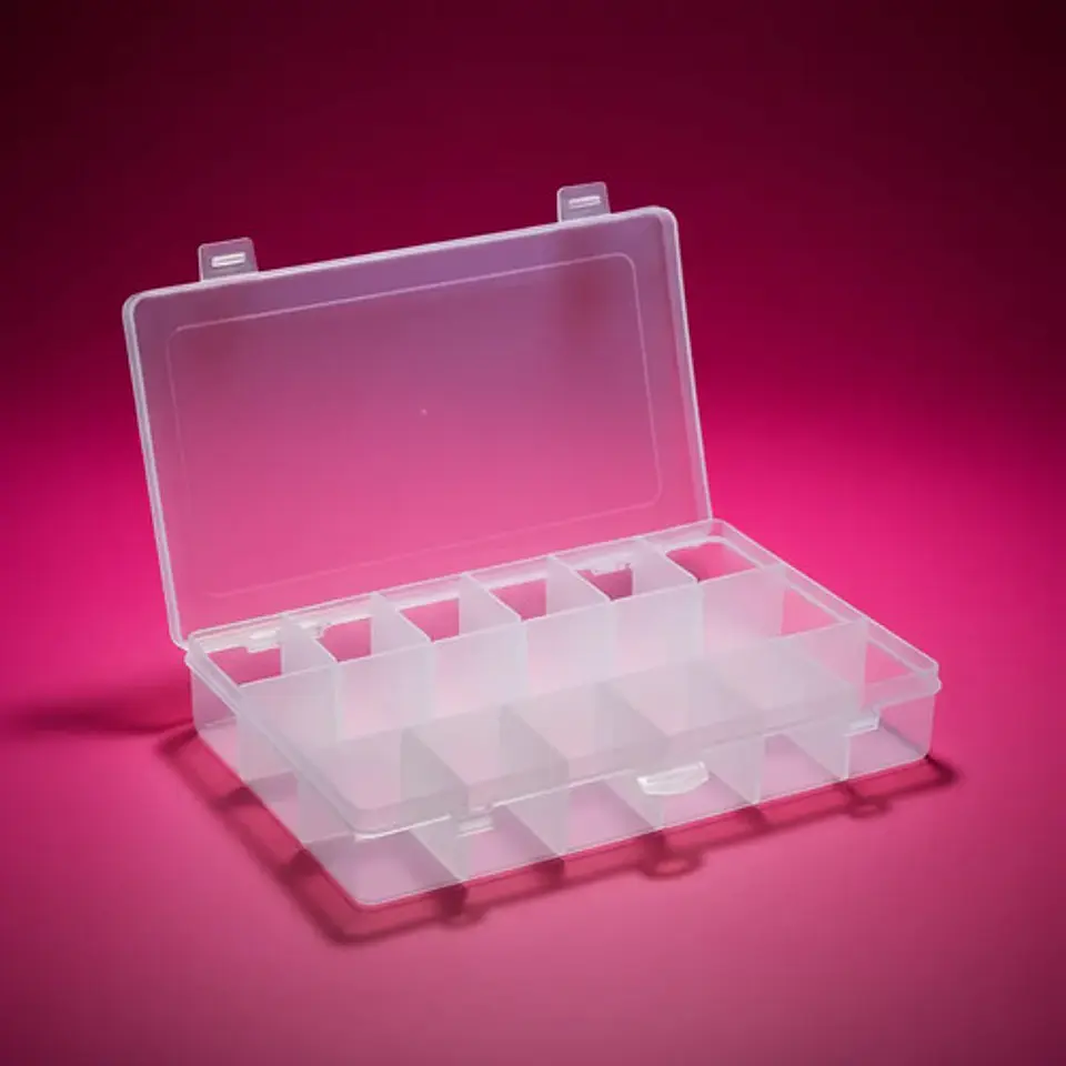 Caja Organizadora Multiusos Compartimentos Botones Tuercas Transparente 5