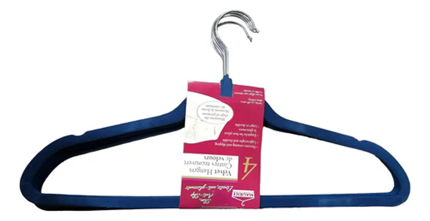 Set De 4 Ganchos Forrados En Terciopelo Antideslizantes Ropa 1