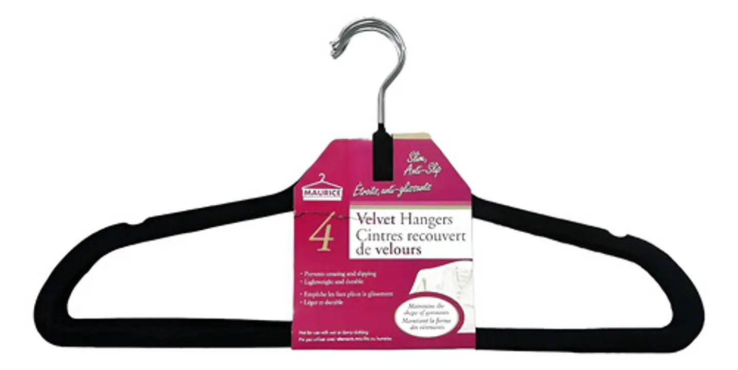 Set De 4 Ganchos Forrados En Terciopelo Antideslizantes Ropa 4