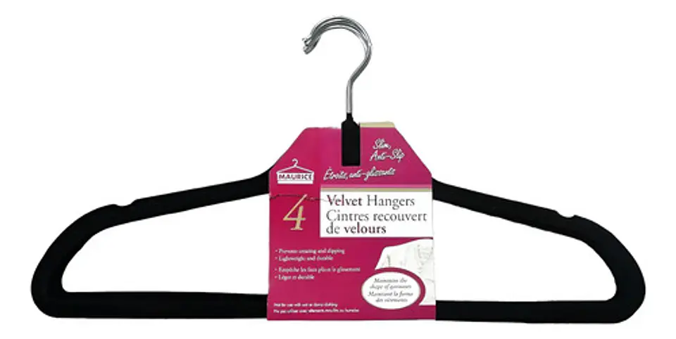 Set De 4 Ganchos Forrados En Terciopelo Antideslizantes Ropa 4