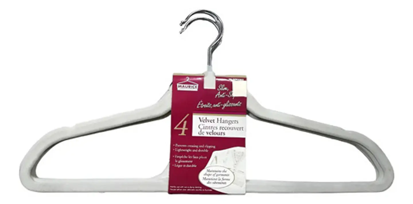 Set De 4 Ganchos Forrados En Terciopelo Antideslizantes Ropa 7