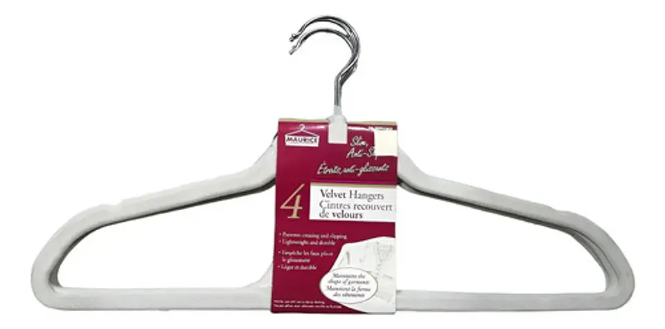 Set De 4 Ganchos Forrados En Terciopelo Antideslizantes Ropa 7