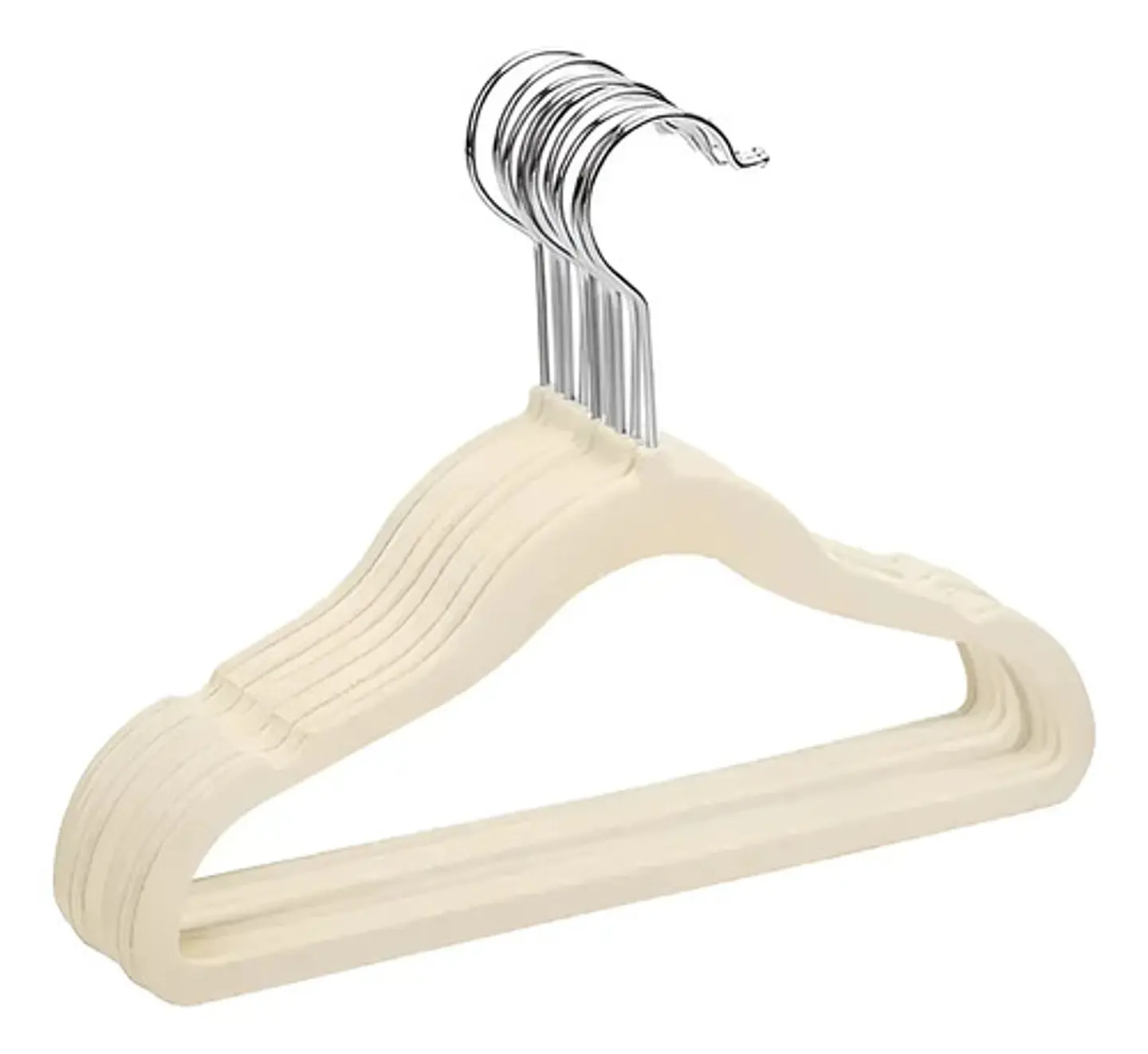 Set De 4 Ganchos Forrados En Terciopelo Antideslizantes Ropa 9