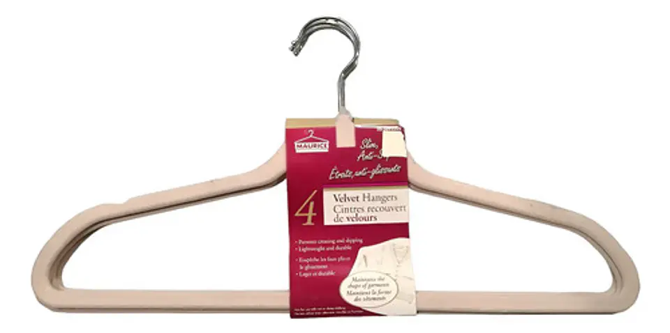 Set De 4 Ganchos Forrados En Terciopelo Antideslizantes Ropa 10