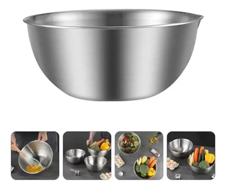 Bowl Metálico Acero Inoxidable  Ensaladera 30cm, 4