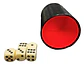 Cacho Yahtzee Juego De Mesa Tatuco Con Paño + 5 Dados - Miniatura 1