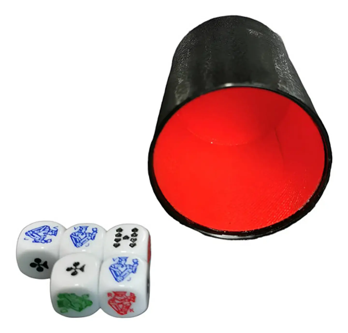 Cacho Yahtzee Juego De Mesa Tatuco Con Paño + 5 Dados 4