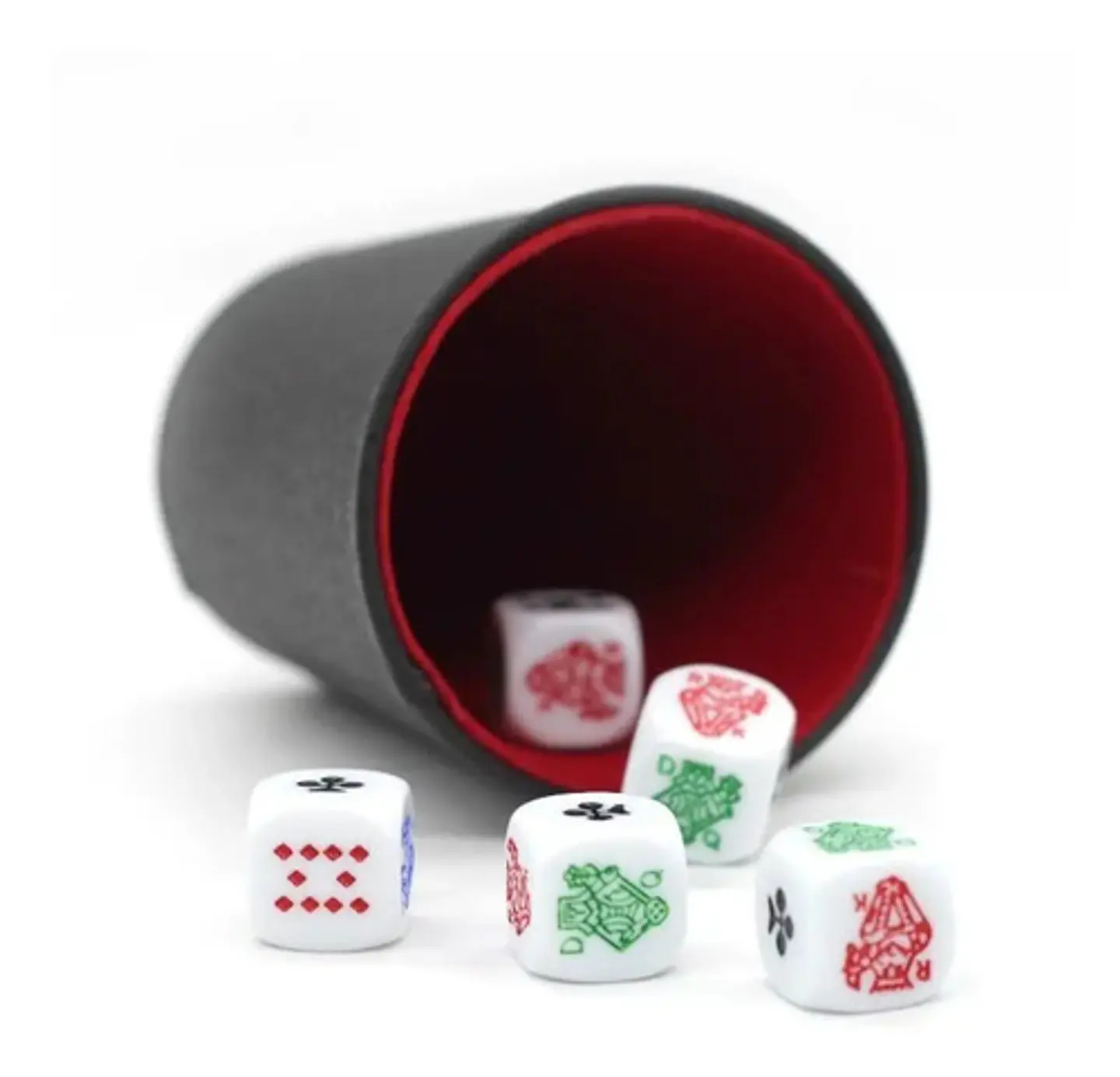 Cacho Yahtzee Juego De Mesa Tatuco Con Paño + 5 Dados 20