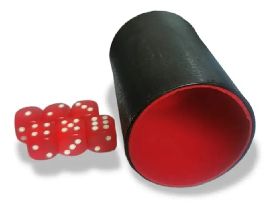 Cacho Yahtzee Juego De Mesa Tatuco Plástico + 6 Dados  1