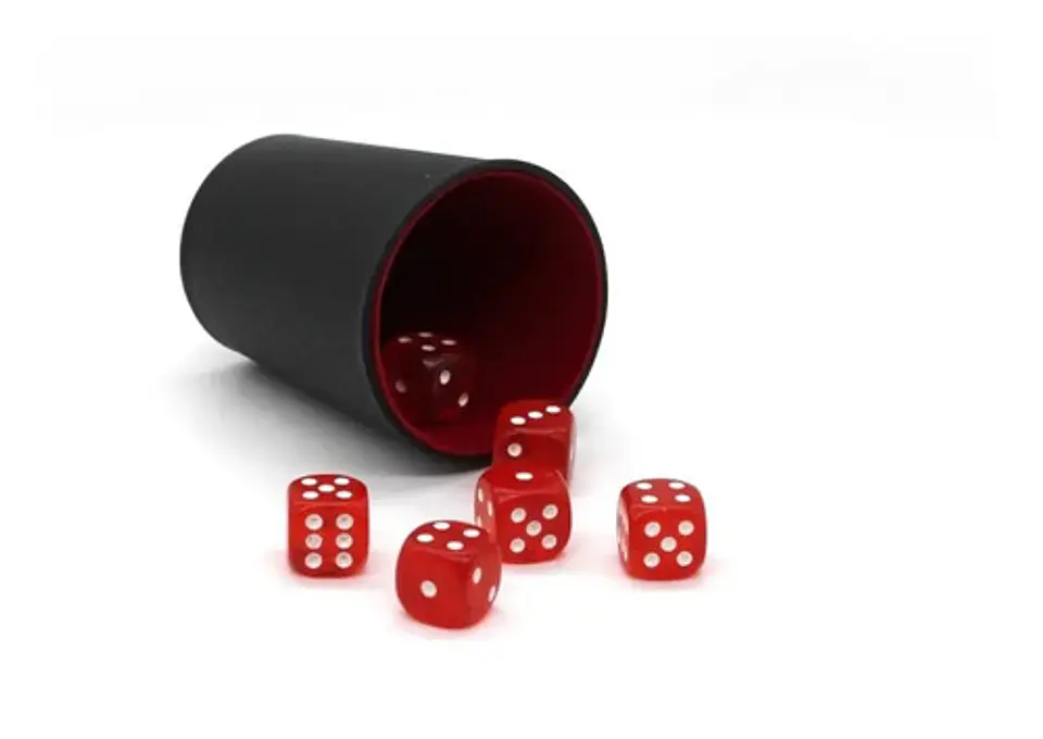 Cacho Yahtzee Juego De Mesa Tatuco Plástico + 6 Dados  5