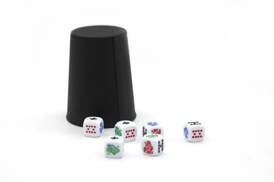 Cacho Yahtzee Juego De Mesa Tatuco Plástico + 6 Dados  7