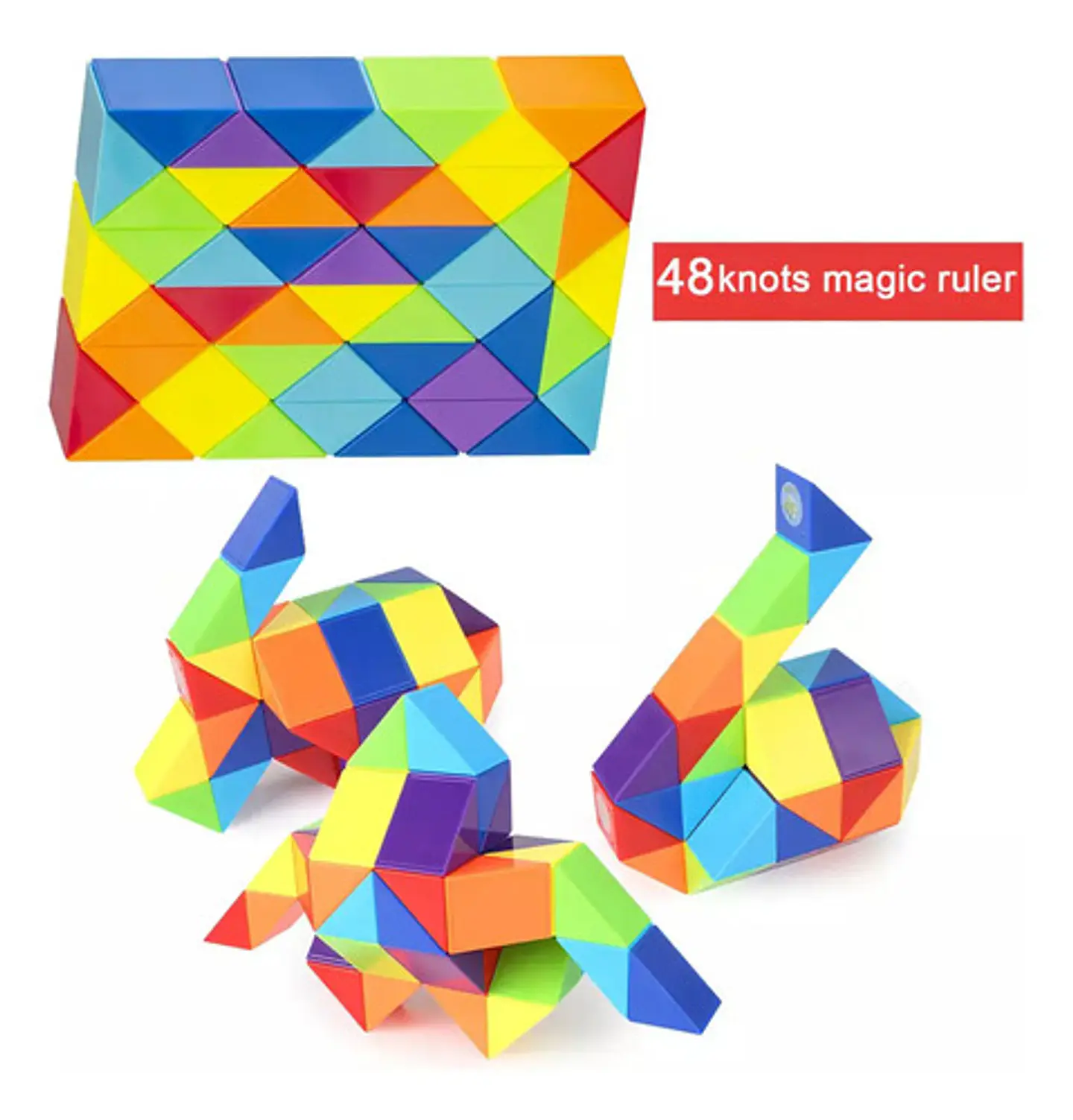 Rubik Serpiente Culebra Mágica Piezas Multicolor 48 Segmento 19