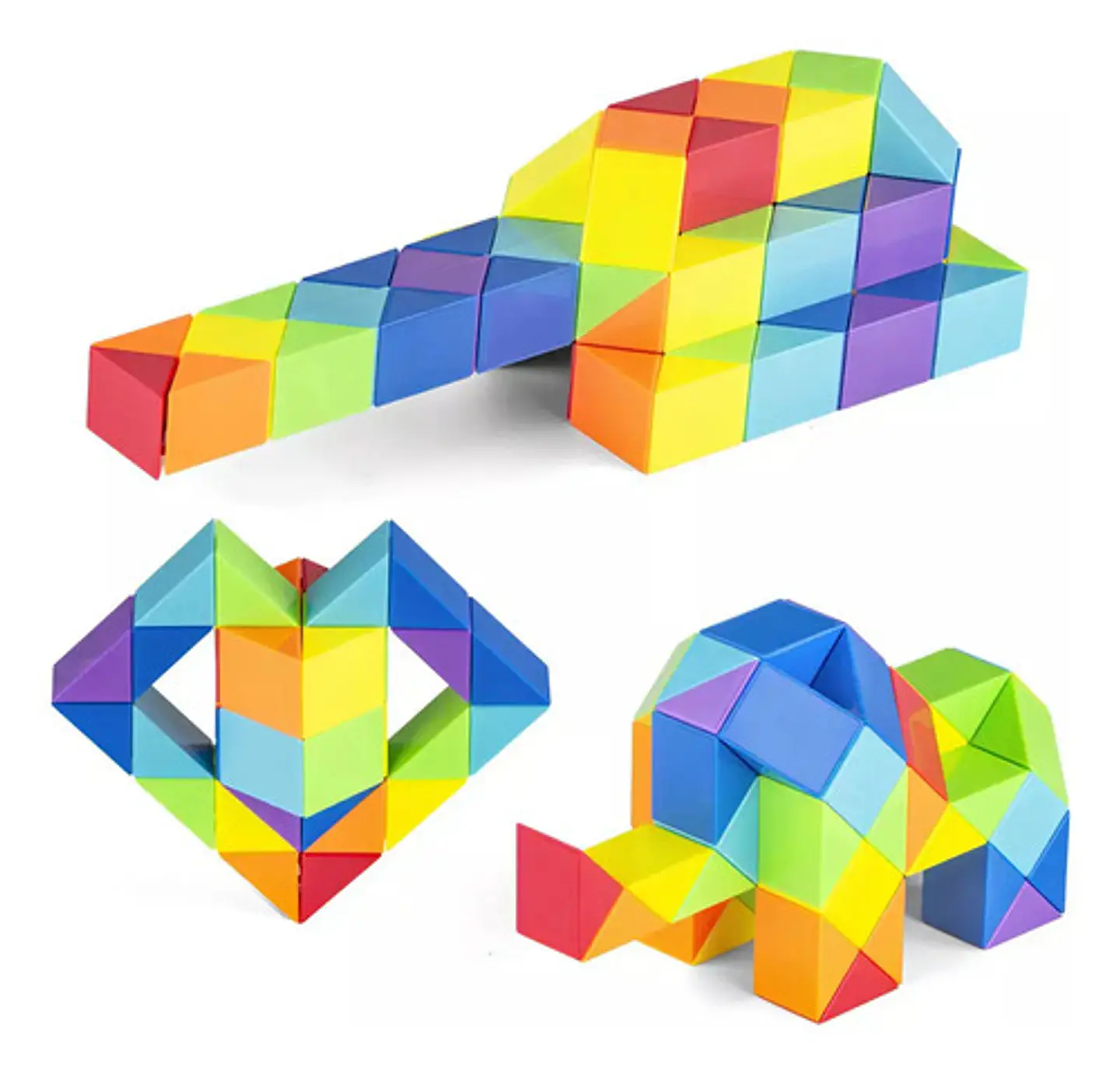 Rubik Serpiente Culebra Mágica Piezas Multicolor 48 Segmento 20