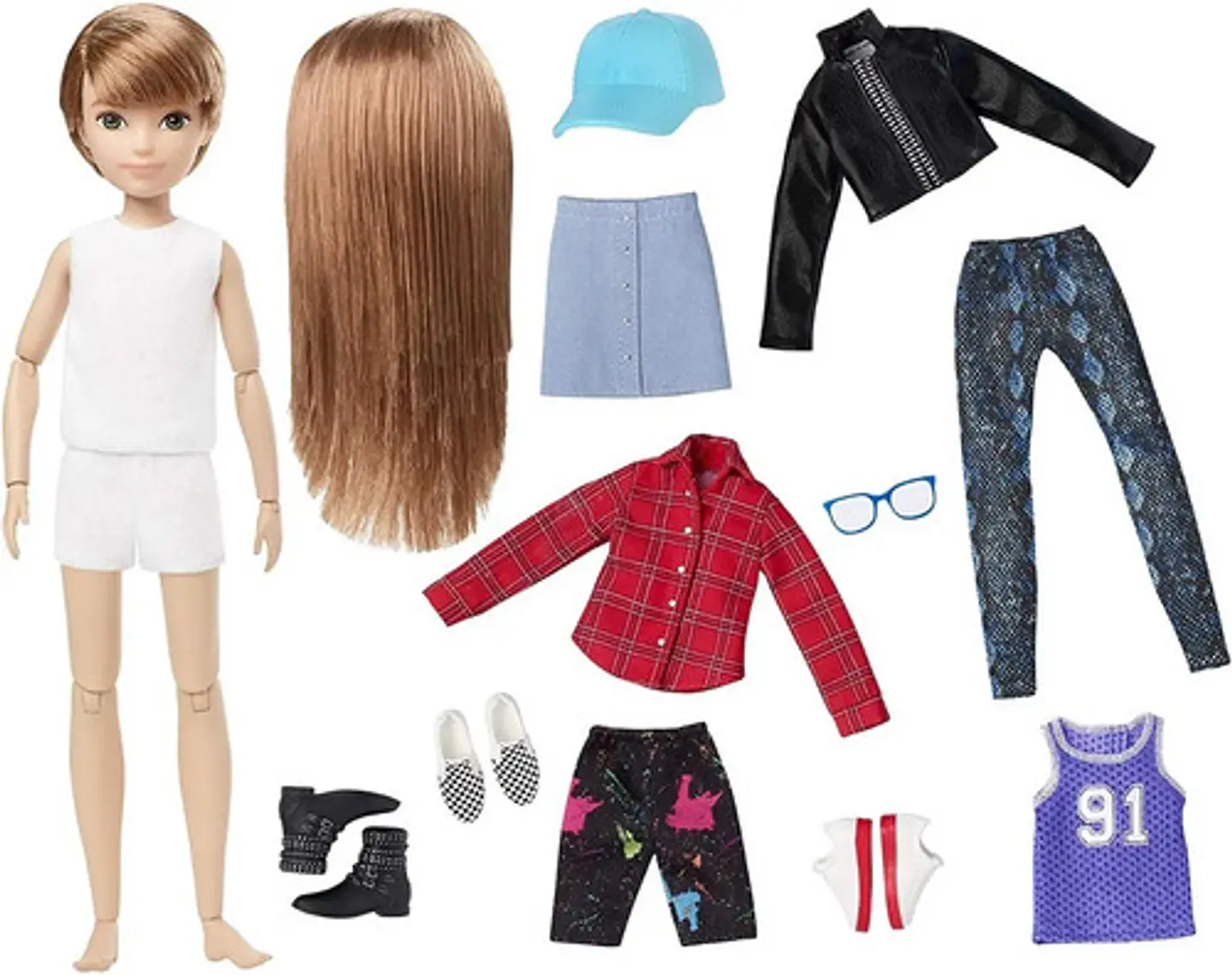 Creatable World Muñeca Unisex Mattel Muñeco Unisex Peluca y Accesorios 1