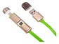 Cable Usb Beston I6 V8 1m Verde Conexión Doble Micro-usb - Miniatura 1