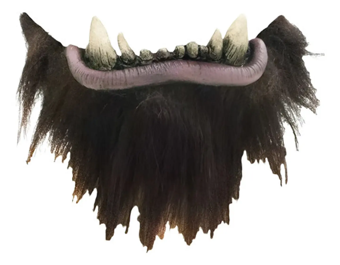 Máscara Trol Con Barba Mitad Rostro Marrón Oscuro Adulto Todo Fiestas 1