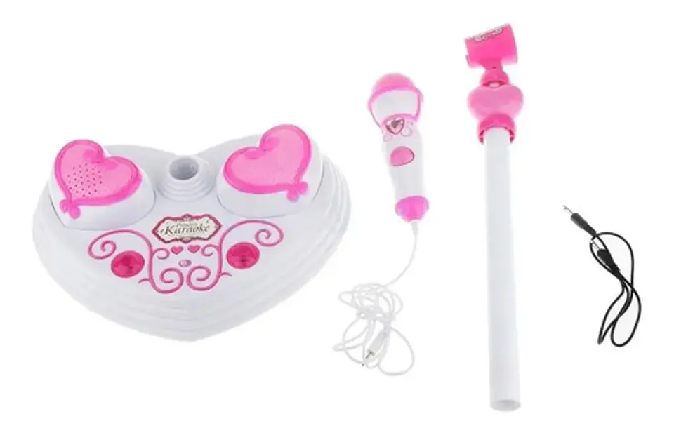 Micrófono Princess Karaoke Con Soporte Luz Ref. Hk-1389a 6