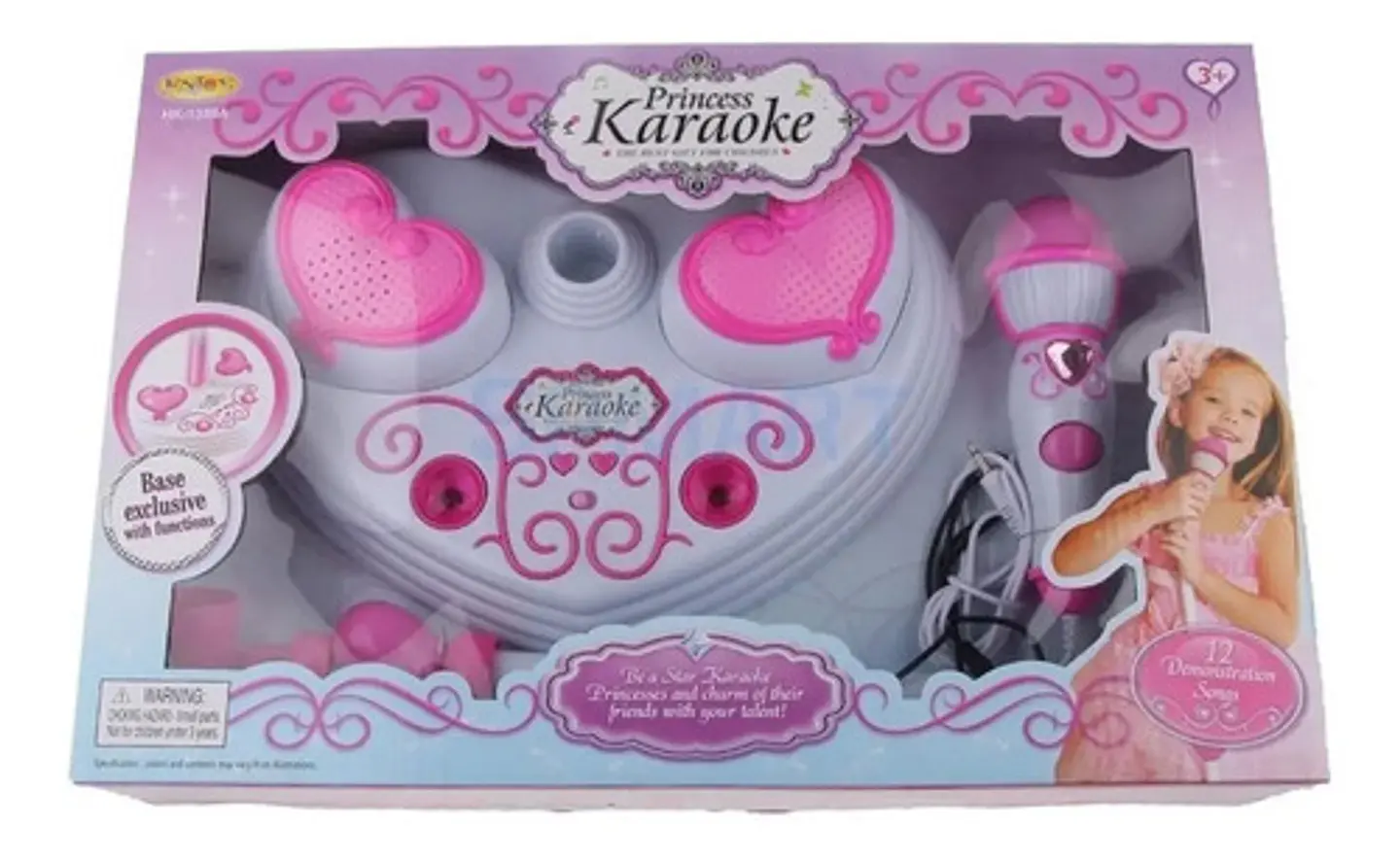 Micrófono Princess Karaoke Con Soporte Luz Ref. Hk-1389a 14