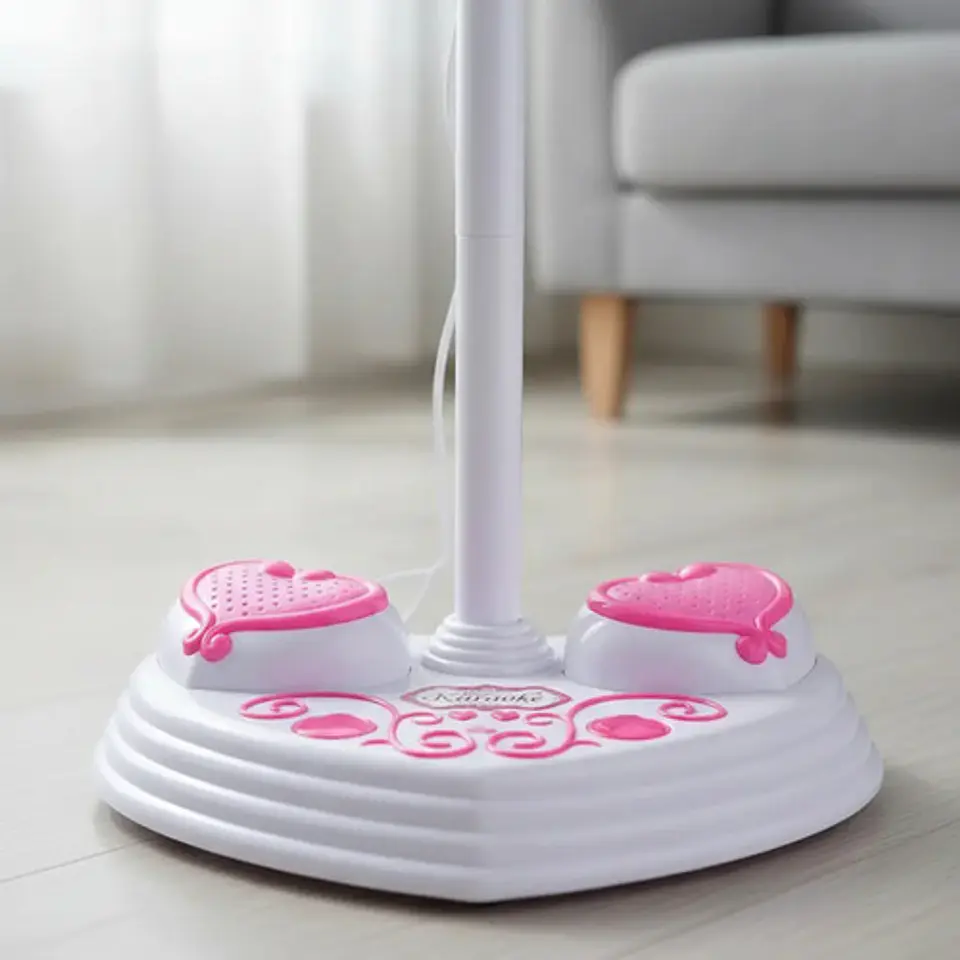 Micrófono Princess Karaoke Con Soporte Luz Ref. Hk-1389a 16