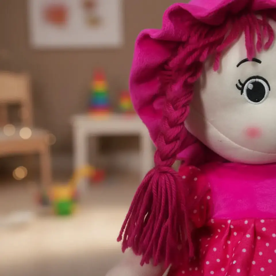 Muñeca De Trapo 38cm Pequeña Suave Con Vestido Niñas Bebés 4