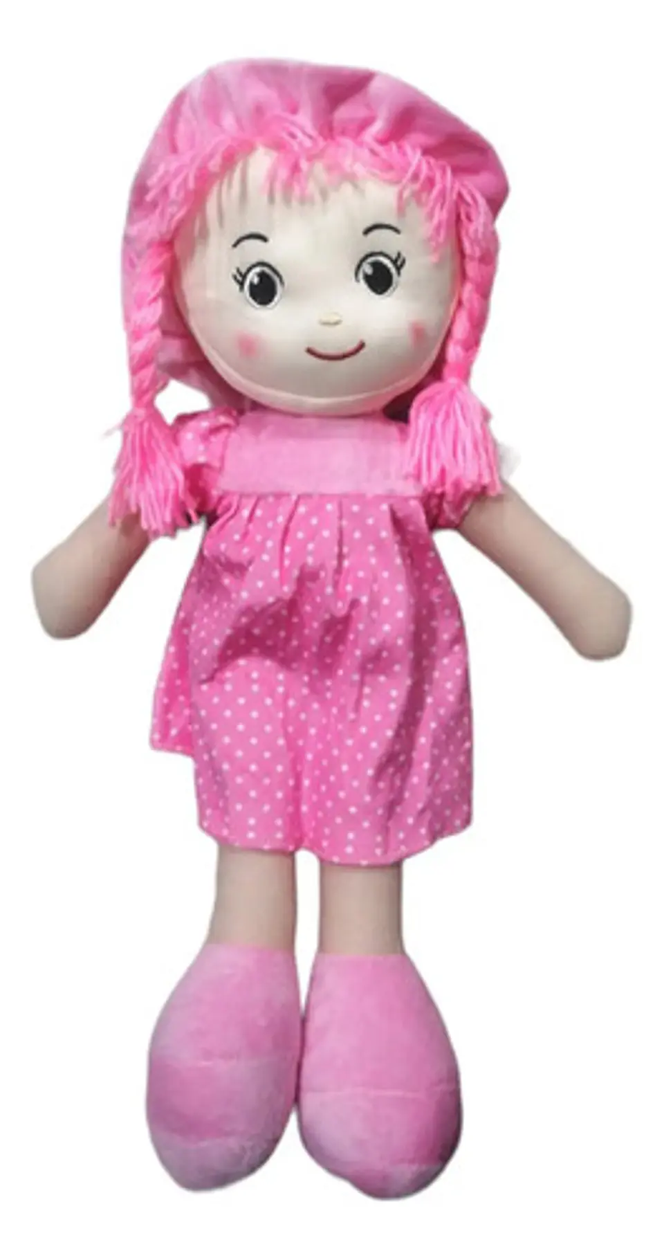 Muñeca De Trapo 38cm Pequeña Suave Con Vestido Niñas Bebés 6