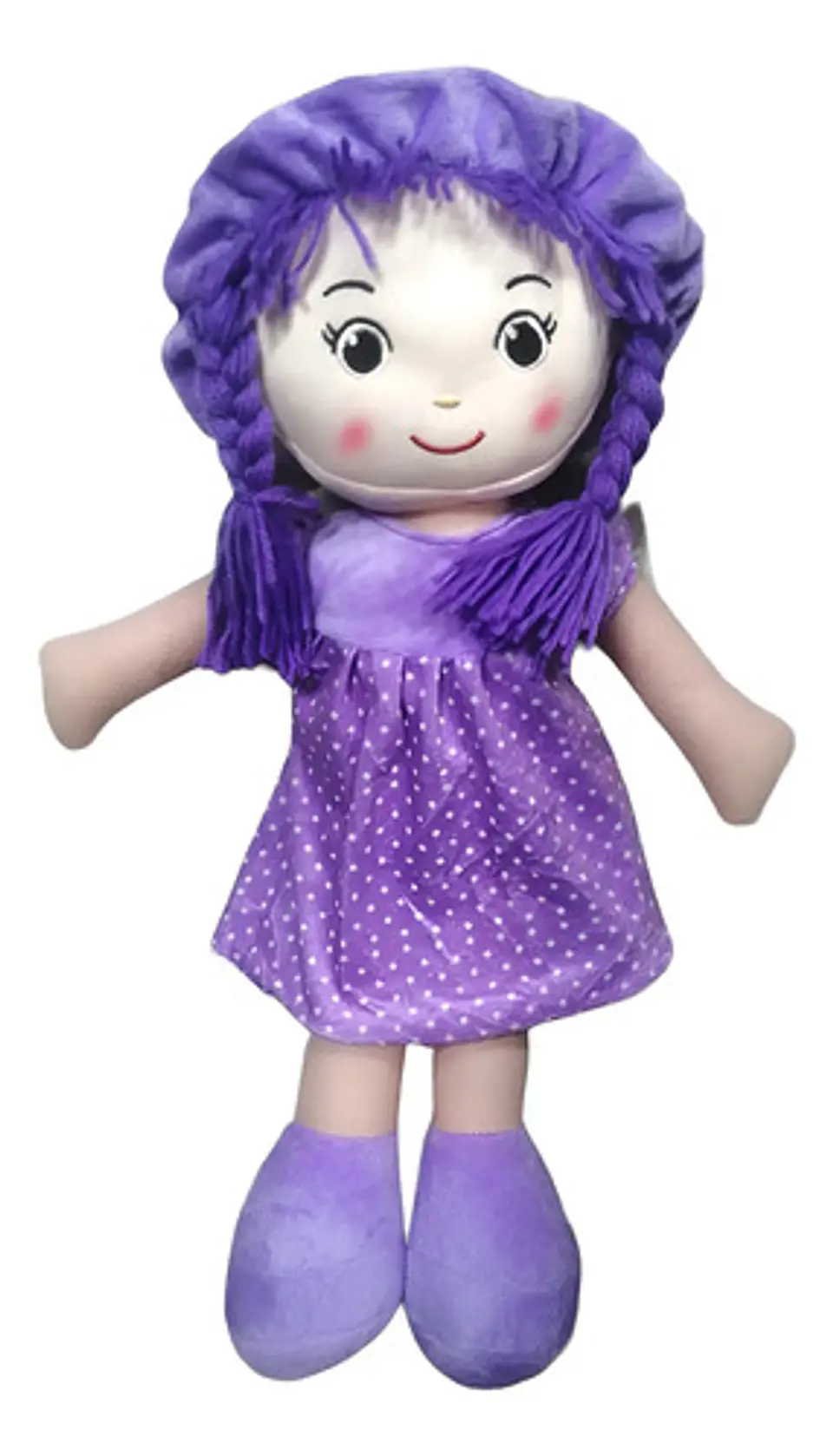 Muñeca De Trapo 38cm Pequeña Suave Con Vestido Niñas Bebés 10