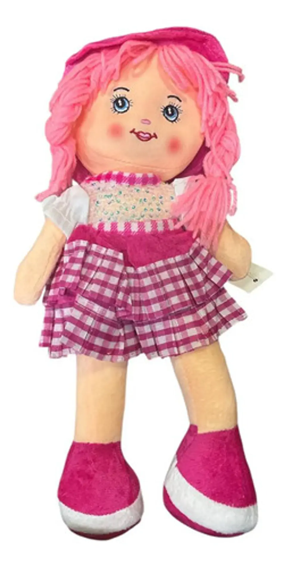 Muñeca De Trapo 38cm Pequeña Suave Con Vestido Niñas Bebés 15