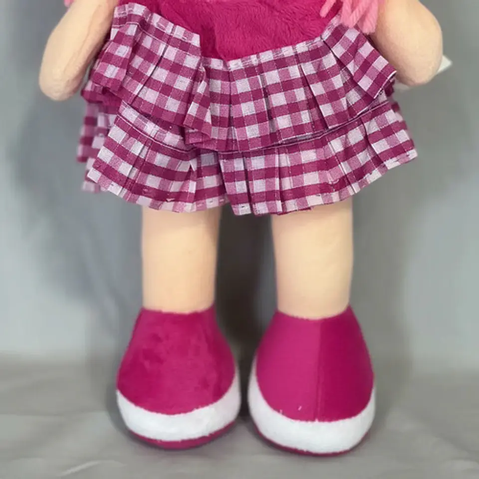 Muñeca De Trapo 38cm Pequeña Suave Con Vestido Niñas Bebés 16