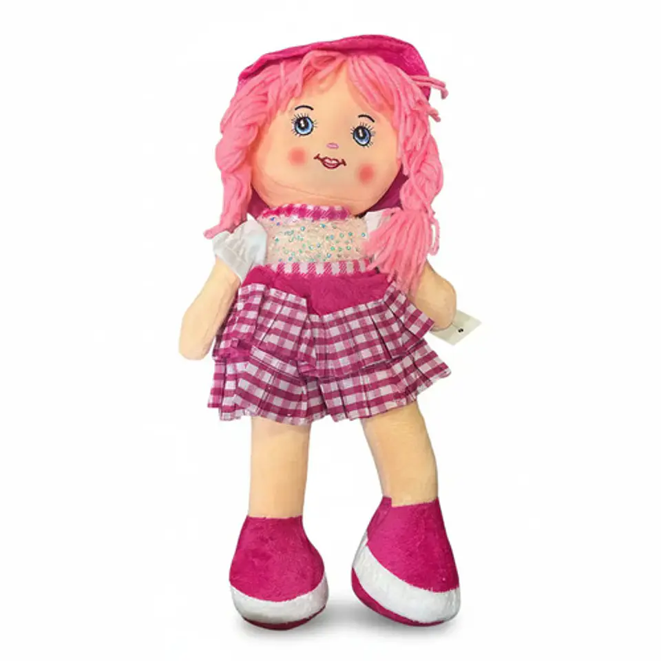 Muñeca De Trapo 38cm Pequeña Suave Con Vestido Niñas Bebés 17