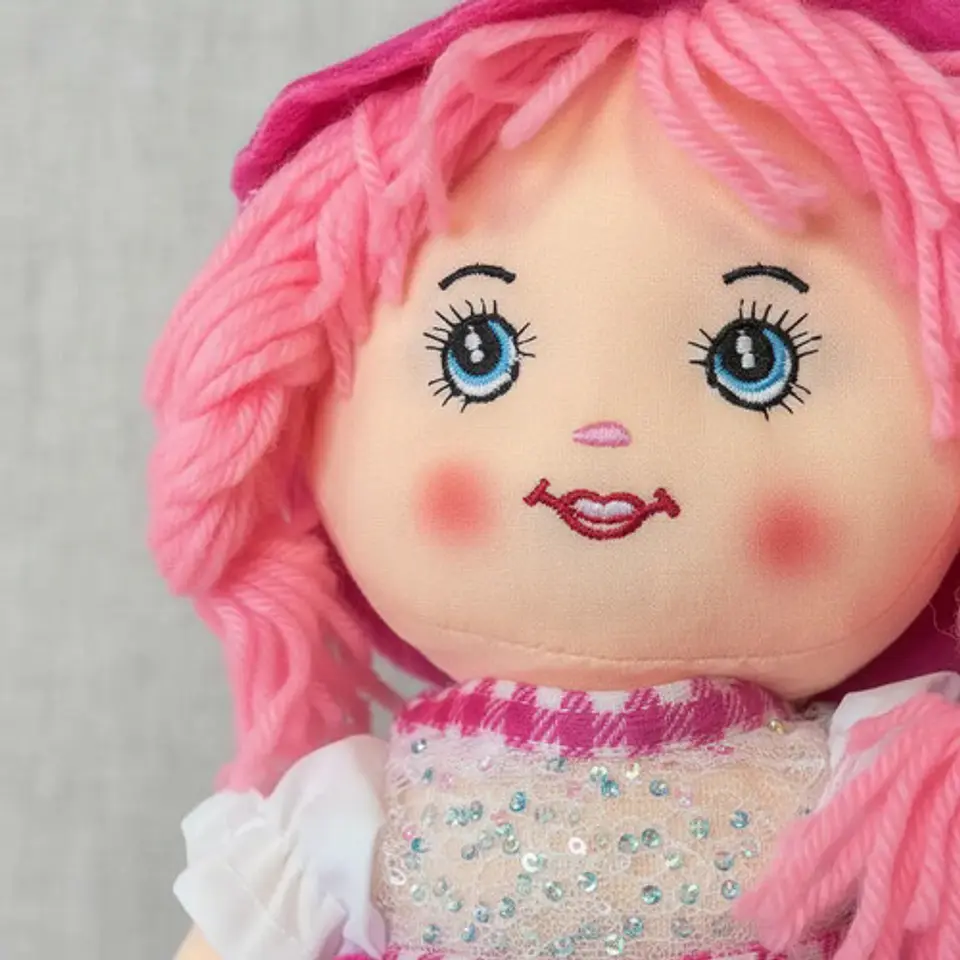 Muñeca De Trapo 38cm Pequeña Suave Con Vestido Niñas Bebés 19