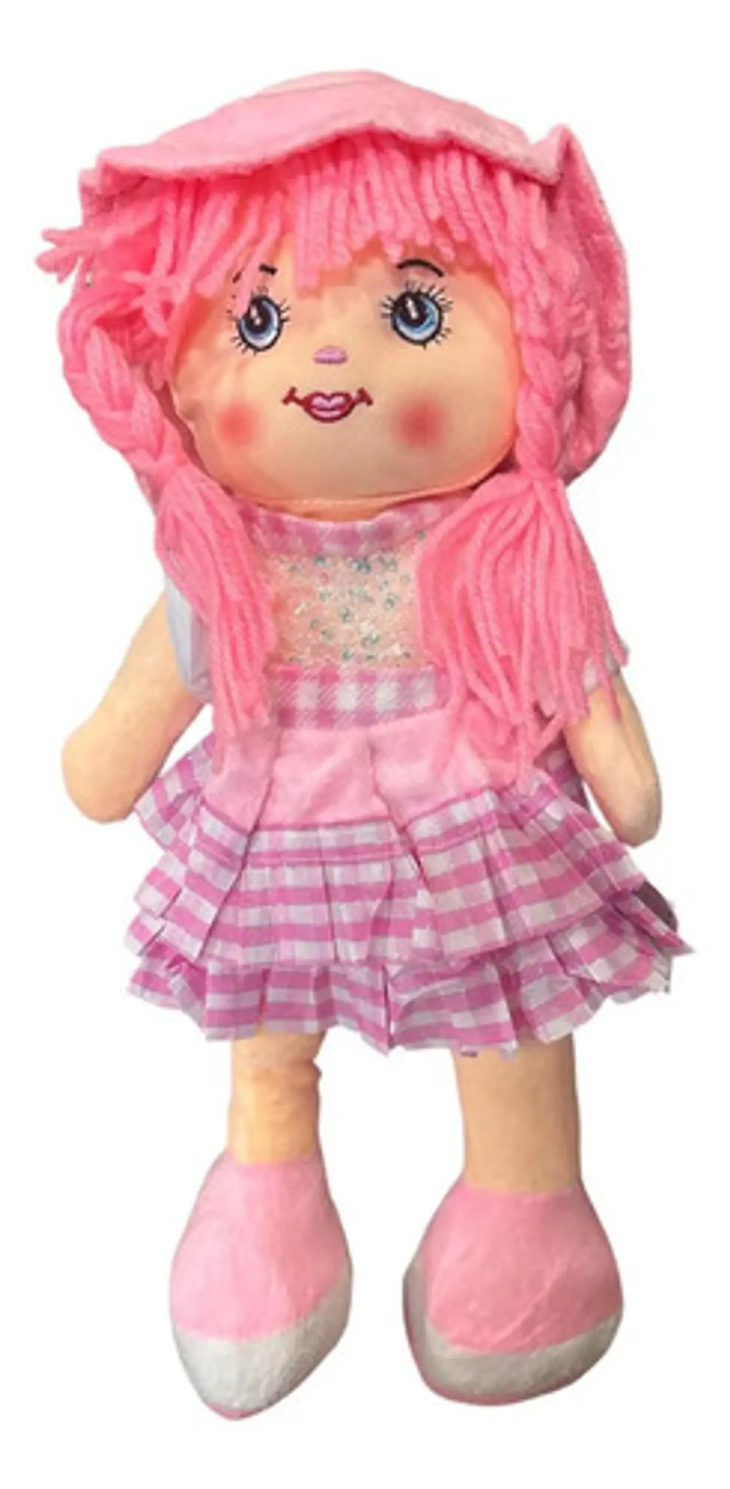 Muñeca De Trapo 38cm Pequeña Suave Con Vestido Niñas Bebés 21