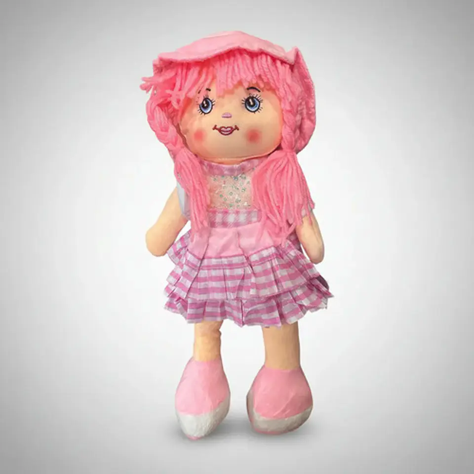 Muñeca De Trapo 38cm Pequeña Suave Con Vestido Niñas Bebés 24