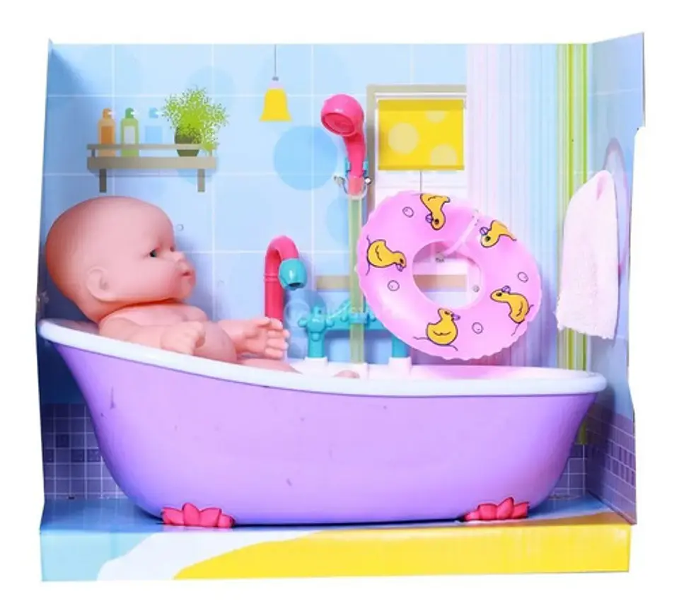 Mini Bañera Divertida Bebé Agua Real Luz Y Sonido Ref. 389-1 4