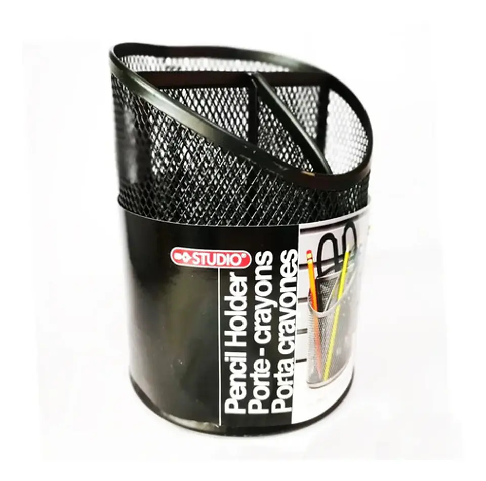 Porta Lapices Con Malla Metalico Para Oficina 1