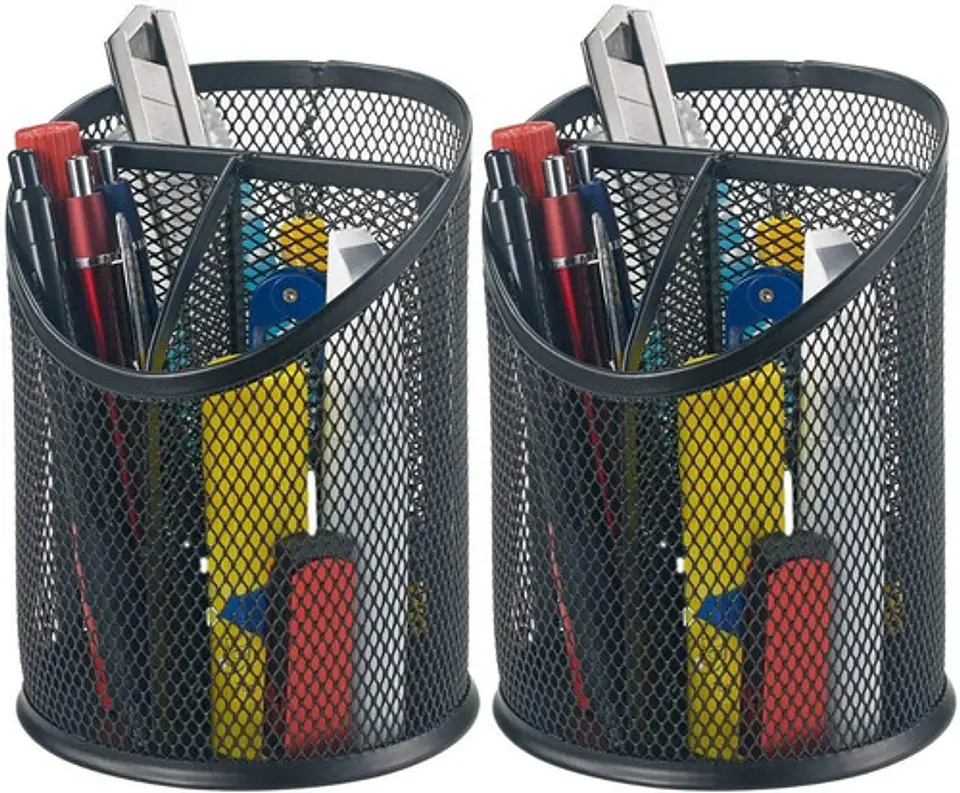Porta Lapices Con Malla Metalico Para Oficina 2