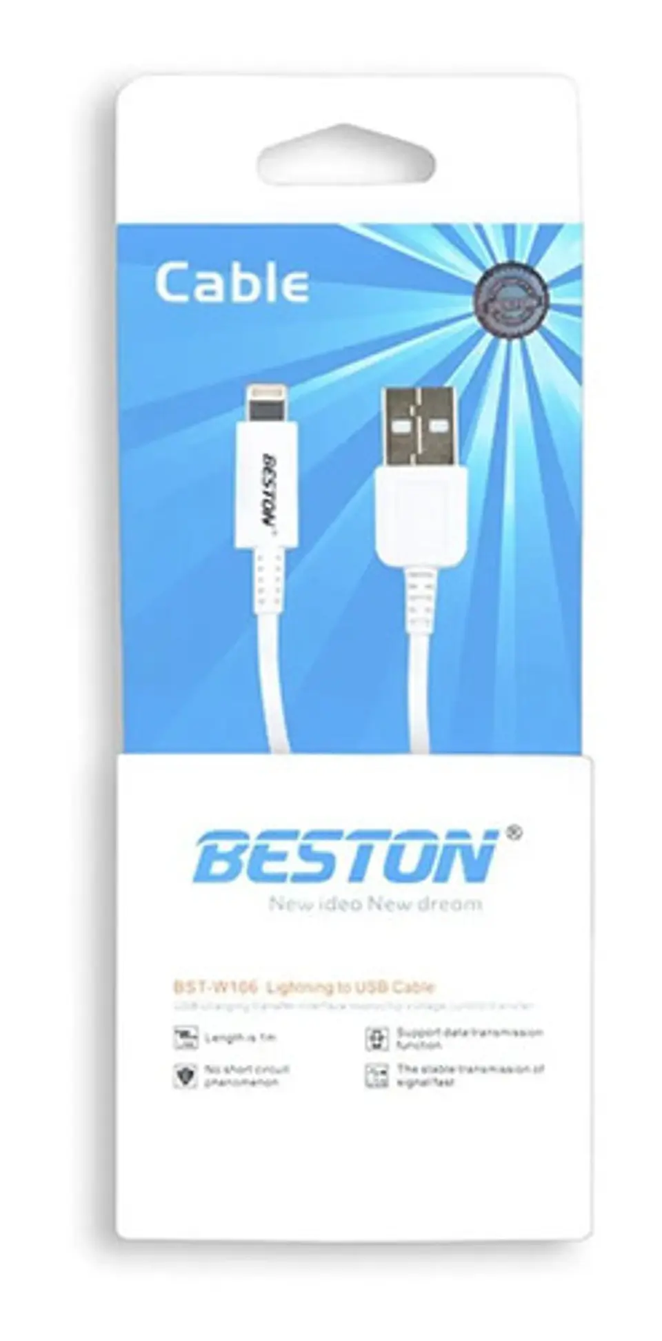 Cable 1m Usb Beston De Carga Y Transmisión De Datos Bst-w106 2