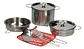 Set Cocina Kitchen Series Ollas 9pcs Acero Niños - Miniatura 1