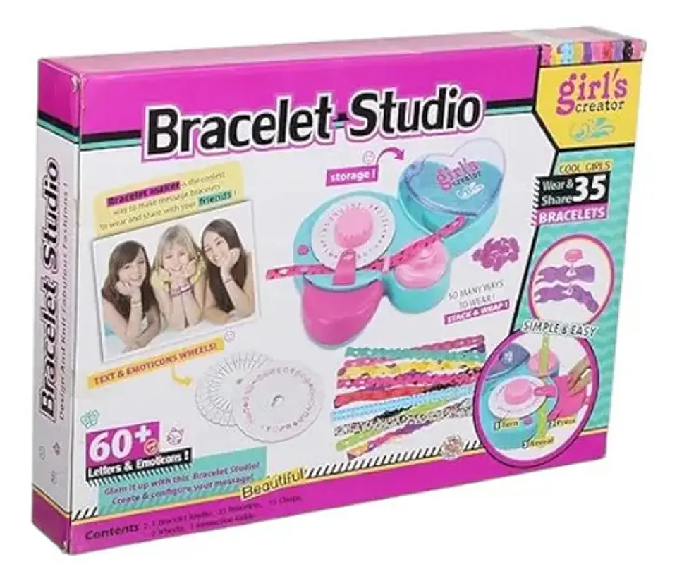 Set Para Hacer Pulseras Mensajes Joyería Niñas Ref. Mbk-293 6