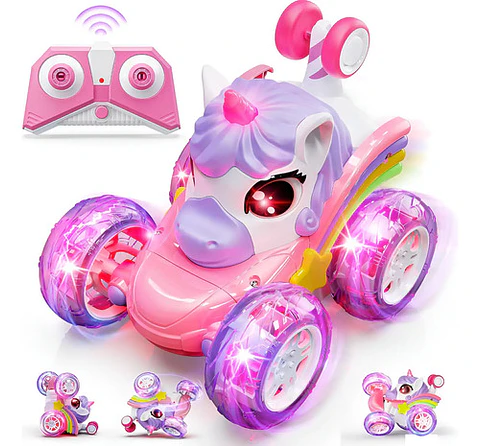 Carro R/c Unicornio Y Tiburón Para Niñas Luces Y Sonidos
