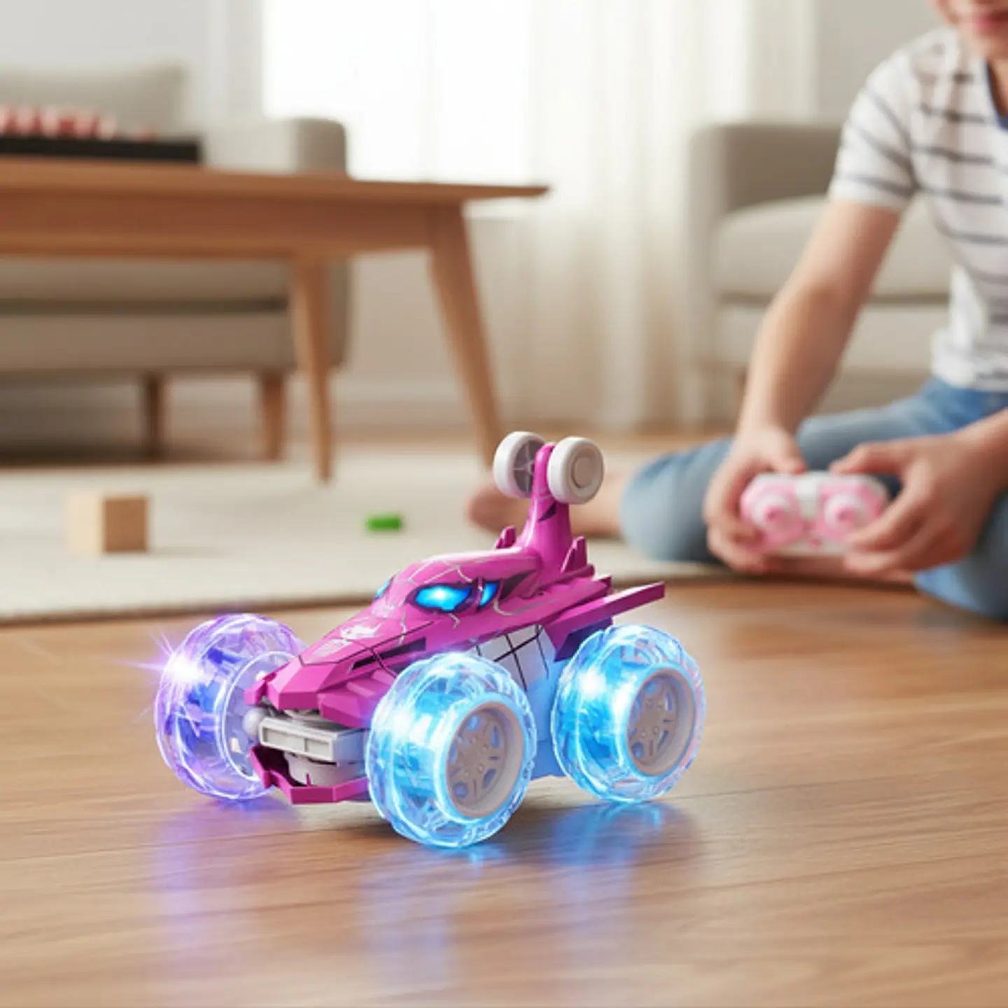 Carro R/c Unicornio Y Tiburón Para Niñas Luces Y Sonidos 10