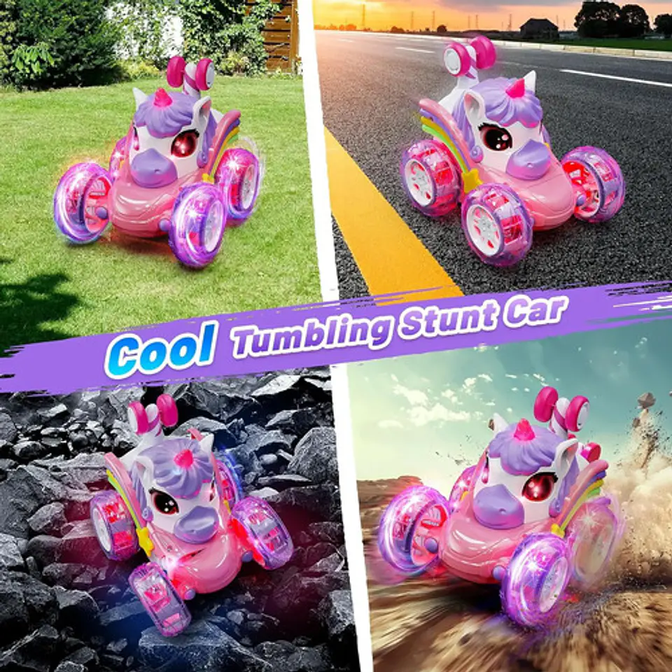 Carro R/c Unicornio Y Tiburón Para Niñas Luces Y Sonidos 15