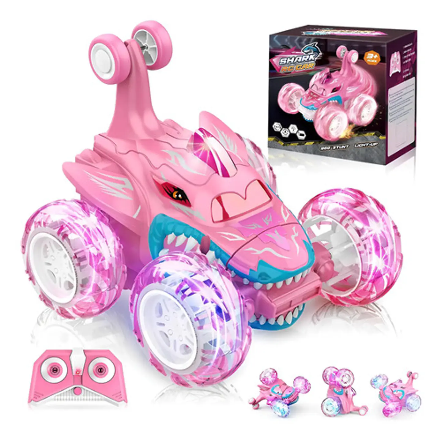 Carro R/c Unicornio Y Tiburón Para Niñas Luces Y Sonidos 16
