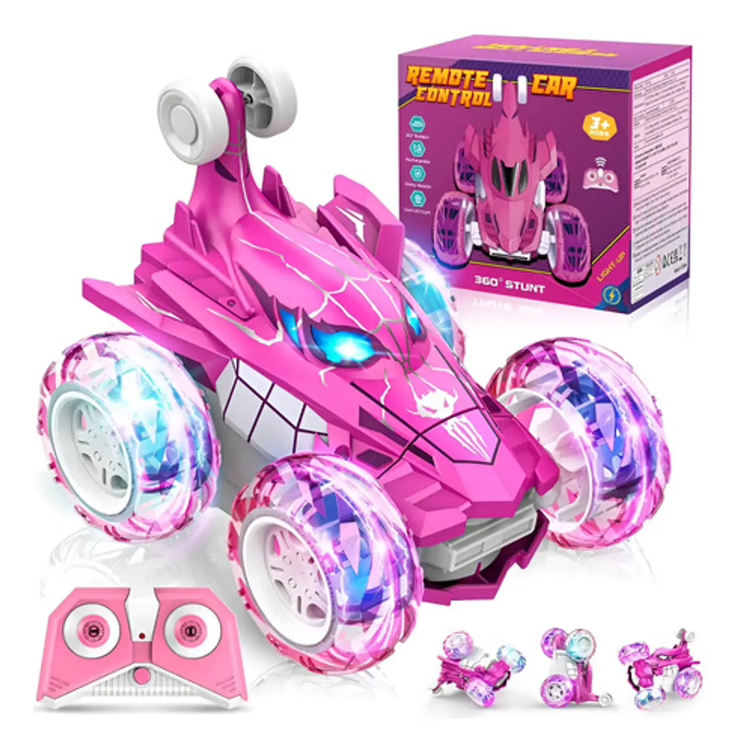 Carro R/c Unicornio Y Tiburón Para Niñas Luces Y Sonidos 22