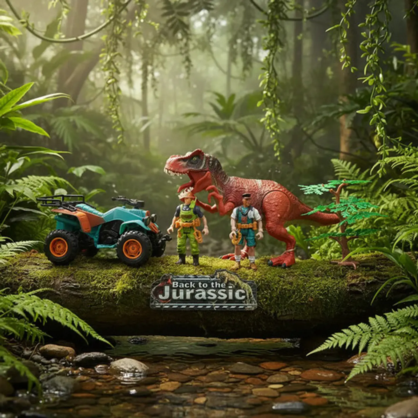Set De Rescate Dinosaurios Jurassic Jeep Ref. F124-82 3