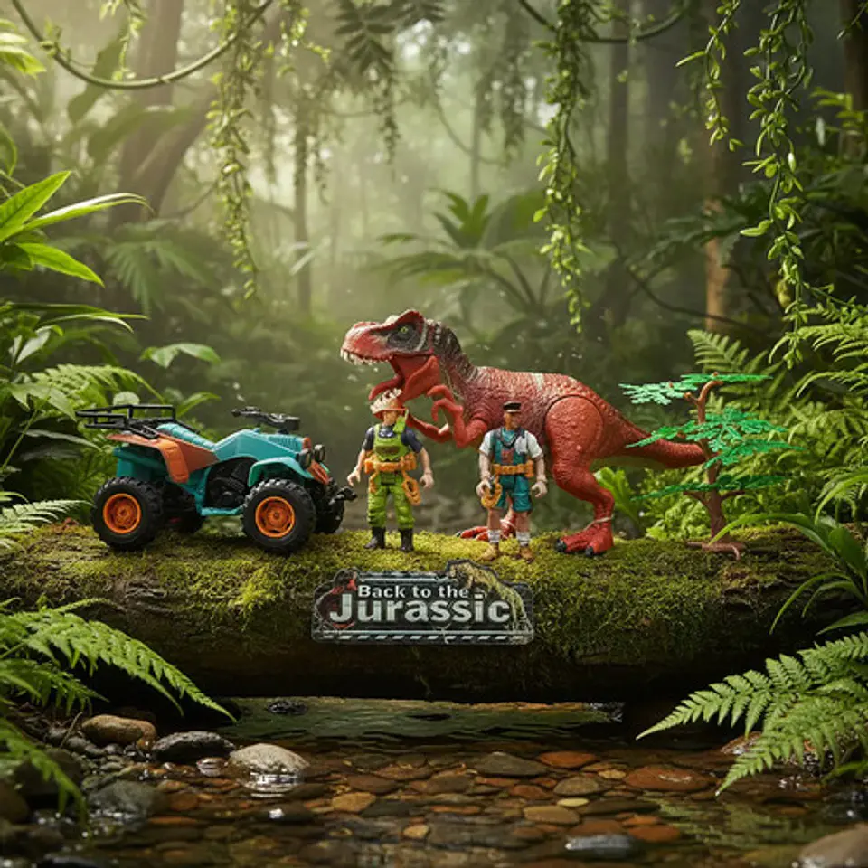 Set De Rescate Dinosaurios Jurassic Jeep Ref. F124-82 3