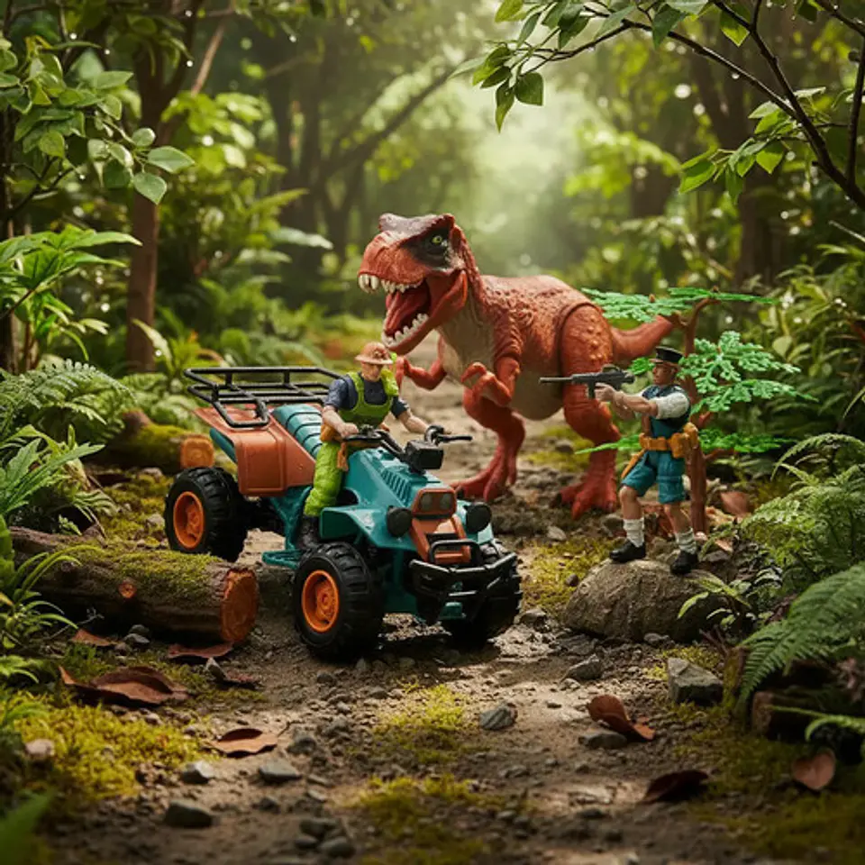 Set De Rescate Dinosaurios Jurassic Jeep Ref. F124-82 5