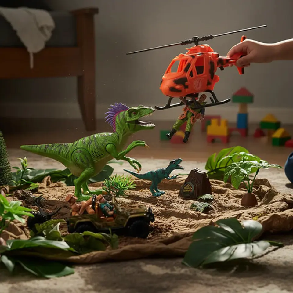 Set De Rescate Dinosaurios Jurassic Jeep Ref. F124-82 6