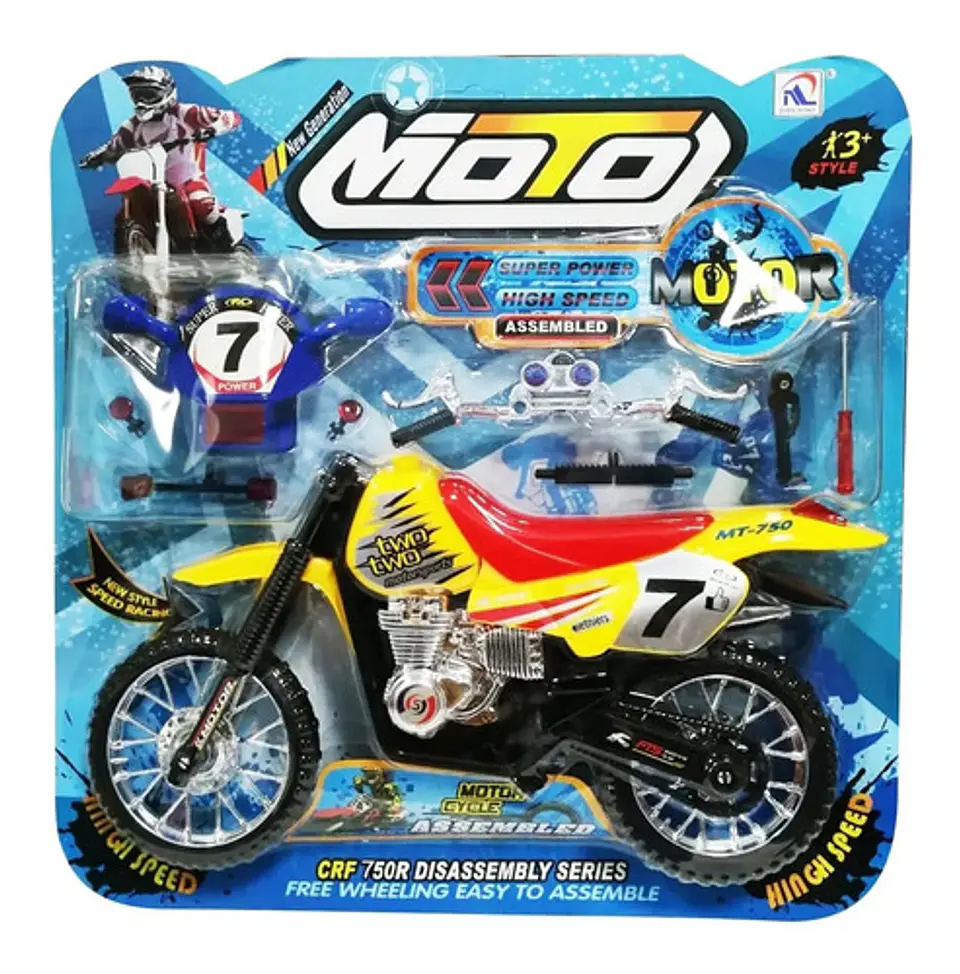 Moto Dt 32cm Didáctica Ensamblable 2 Llantas. Ref: Zr-6088 7
