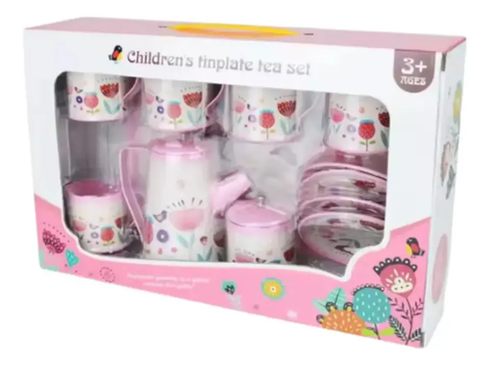 Set De Te Metálico 14pcs Niñas Vajilla Cocina Ref. 998-e 5